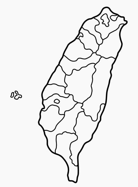 doodle freehand drawing of taiwan map. doodle freehand drawing of taiwan map. vector illustration. taiwan stock illustrations