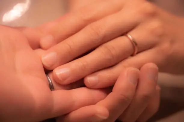 Photo of hand and merried ring