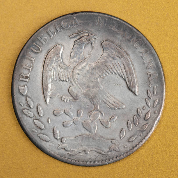 istock Antique 1866 Eight Reales Silver Coin 1355013815