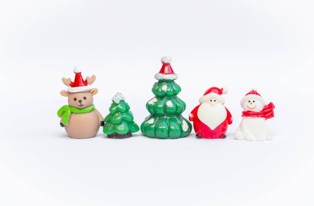 istock Cute Christmas decoration item on white background 1355025226