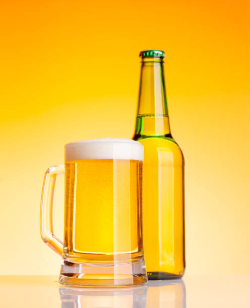 istock Beer bottle and glass 1355026923