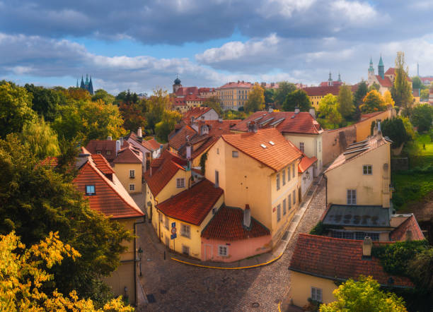 istock Autumn view over Prague old town quarter 1355026940