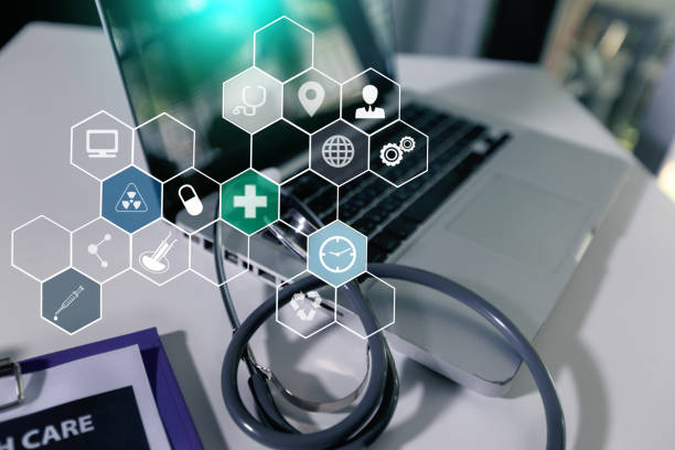 istock Medical technology futuristic concept. 1355029627