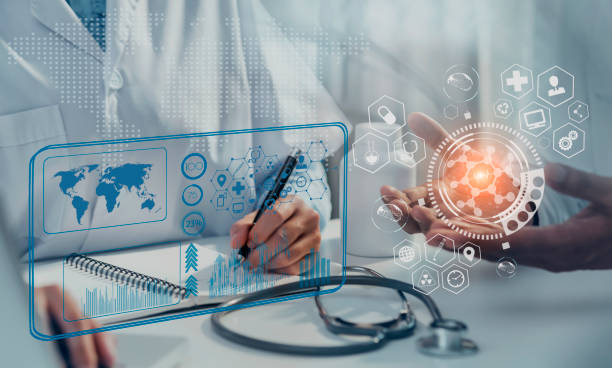 istock Medical technology futuristic concept. 1355029668