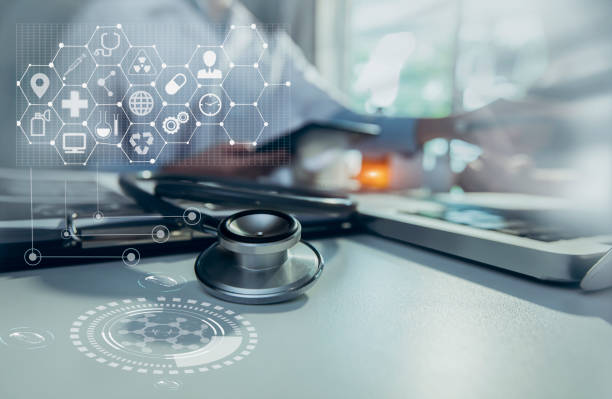 istock Medical technology futuristic concept. 1355029696
