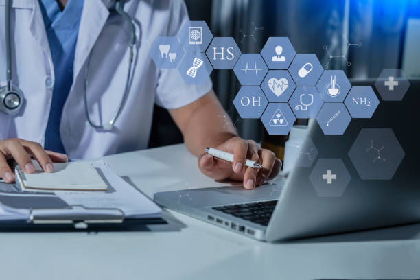 istock Medical technology futuristic concept. 1355029729