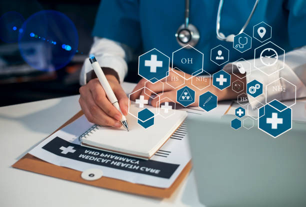 istock Medical technology futuristic concept. 1355029776
