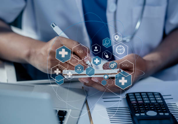 istock Medical technology futuristic concept. 1355029807