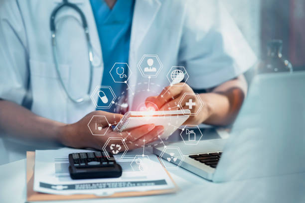 istock Medical technology futuristic concept. 1355029813