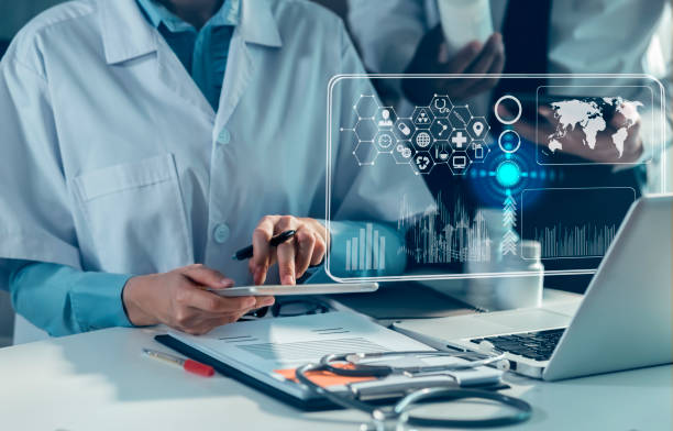 istock Medical technology futuristic concept. 1355029899