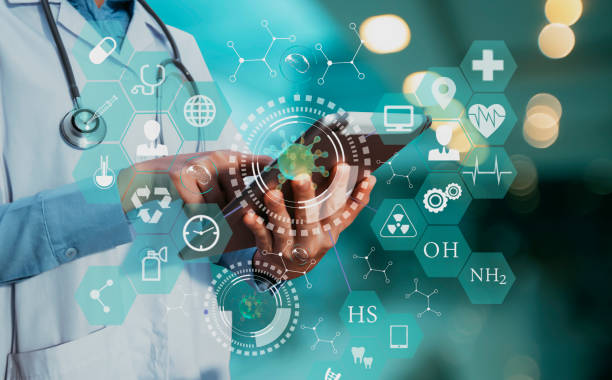 istock Medical technology futuristic concept. 1355029939