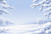 istock Winter Landscape With Snow-covered Trees 1355039197