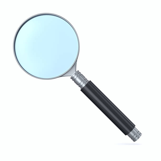 istock magnifier on white background. Isolated 3D illustration 1355040454
