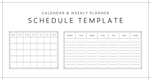 istock A set of templates for calendars and schedules. 1355044611