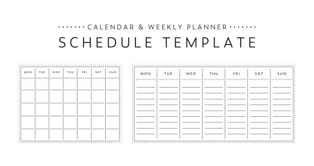 istock A set of templates for calendars and schedules. 1355044673