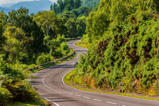istock Road with curves in Scotland 1355045813