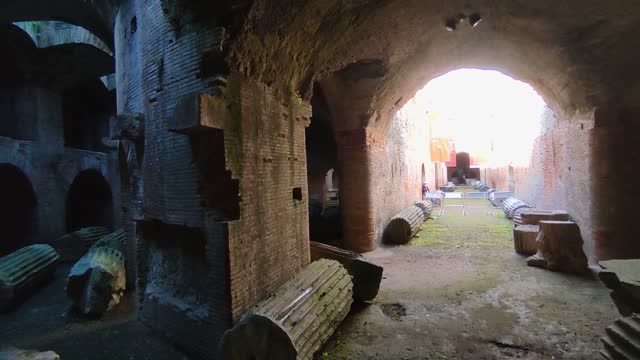 Pozzuoli - Overview of the hypogea of Nero's Amphitheater