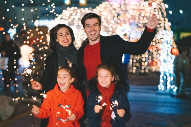 istock Family celebrating Christmas 1355054202