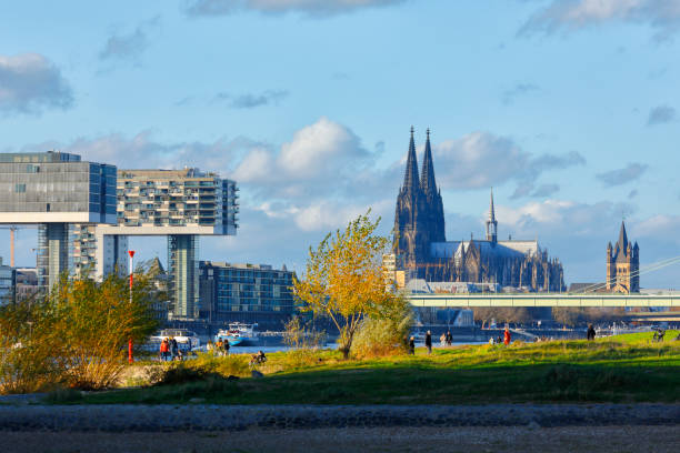 crane shaped buildings in cologne in Germany