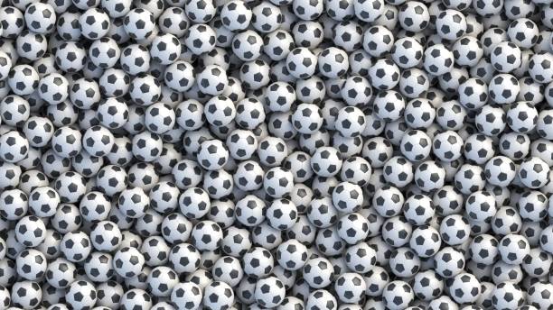 football balls background - futbol factory 個照片及圖片檔