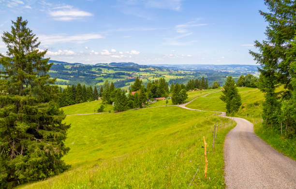 Idyllic scenery around the Immenstaedter Horn, a mountain in the Upper Allgaeu in Bavaria, Germany