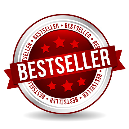 Bestseller Badge - Online Button - Banner with Ribbon.