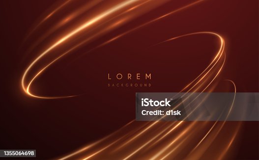istock Abstract golden light motion lines background 1355064698