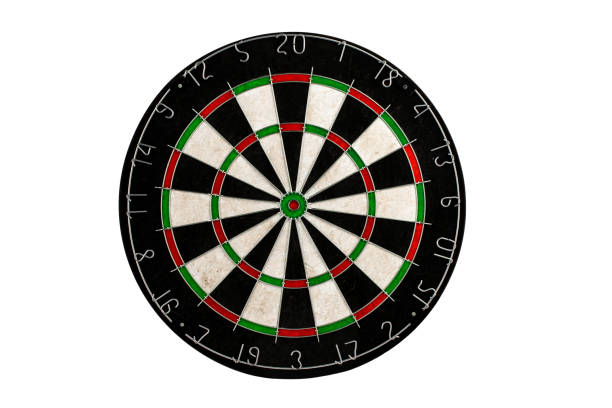 istock the dartboard is isolated on a white background 1355065801