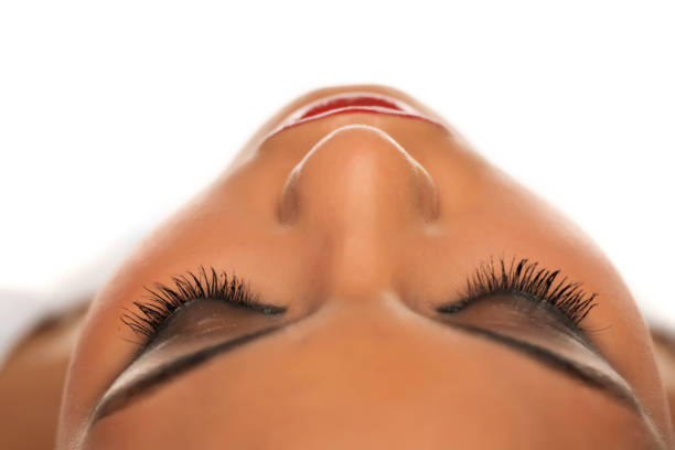 istock closeup of natural lashes with mascara 1355075201