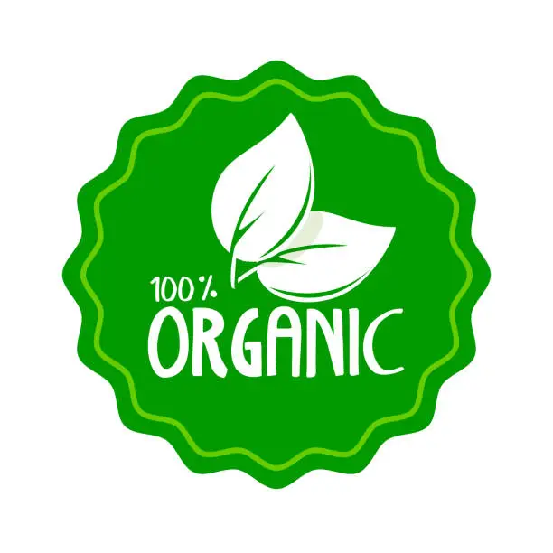 Vector illustration of Organic Sticker Design