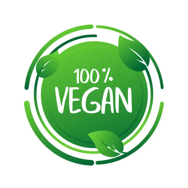 Vector illustration of Abstract Vegan Logo Design