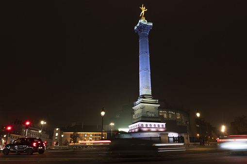 bastille place paris France night view