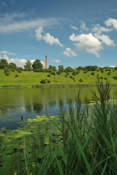 istock Beautiful lake with reflection in summer day, Talsi, Latvia 1355085801