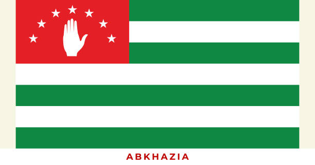 압하지아의 국기 - flag of abkhazia stock illustrations