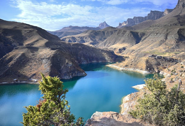 istock Beautiful mountain landscape with lake 1355090940