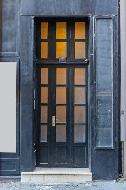 istock Black Door Entrance 1355091983