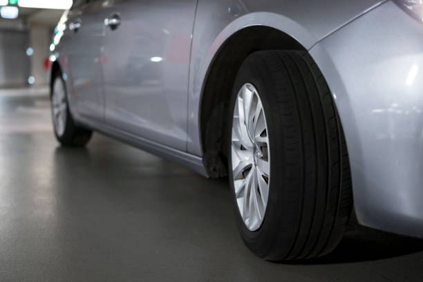 istock Car tire,  wheel close up 1355094559