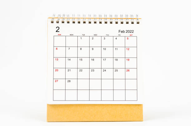 istock February 2022 desk calendar 1355101612