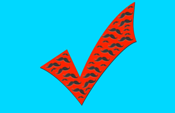 3 dimensional man holding a large red tick.