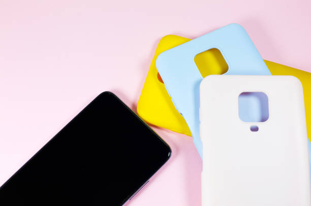 istock Different colorful silicone cases for the smartphone. Choose your style on this day. Be bright and modern. 1355117791