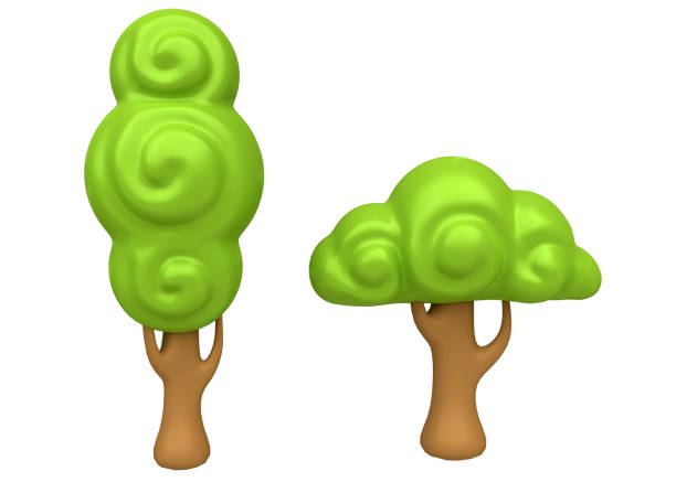 Origami tree. Eco concept.