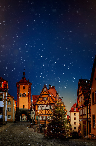 Winter in Rothenburg ob der Tauber, Germany