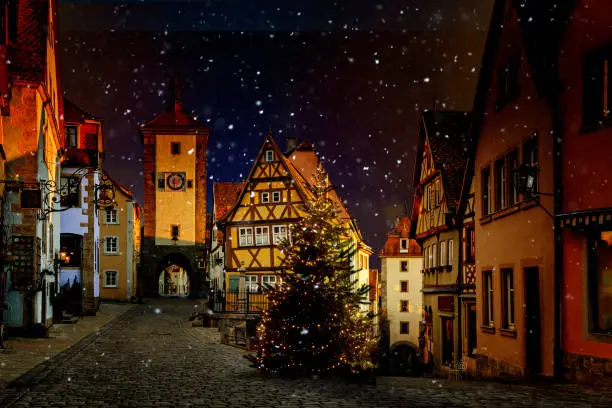 Winter in Rothenburg ob der Tauber, Germany