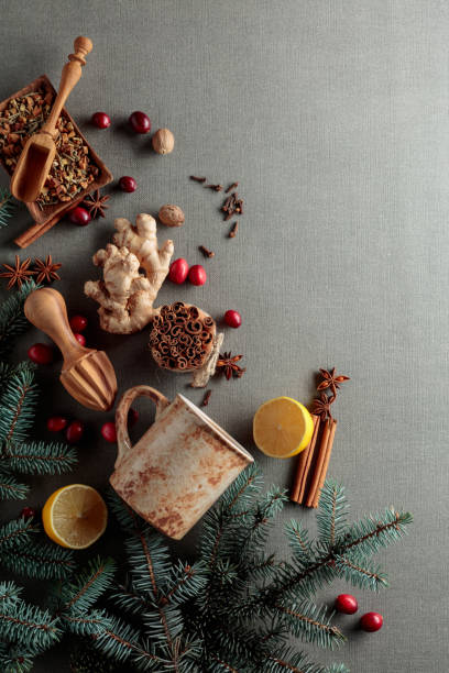 istock Mug and ingredients for making a winter hot drink. 1355126765