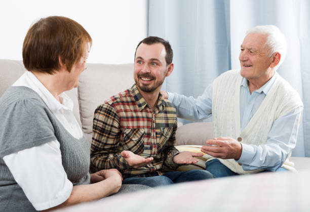 istock Parents and son enjoying evening 1355126944