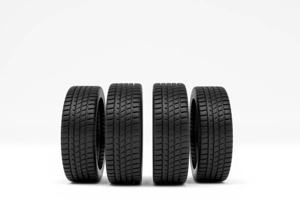 istock four car tires stacked 1355133263