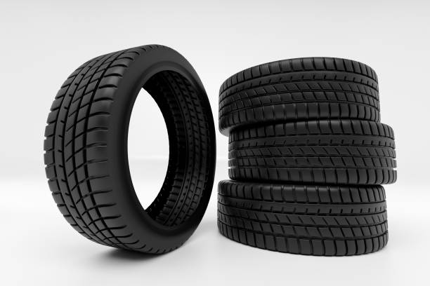 istock four car tires stacked 1355133274