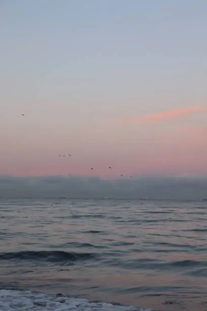 Photo of sunset on the beach