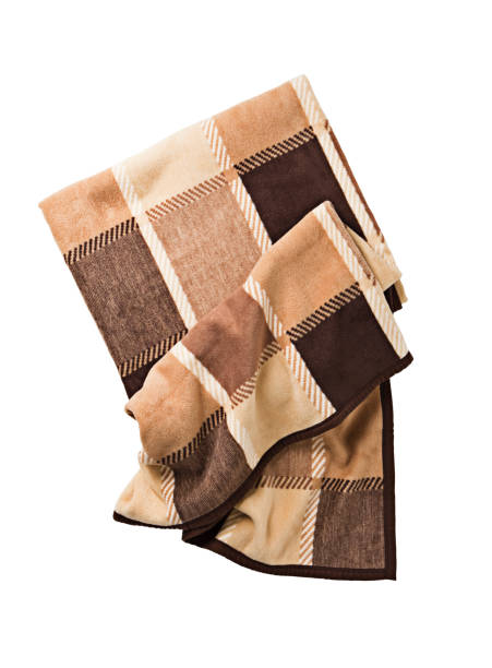 coperta marrone piegata - wool blanket foto e immagini stock