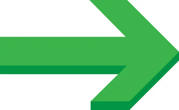 Vector illustration of Arrow figure showing way direction symbol vector